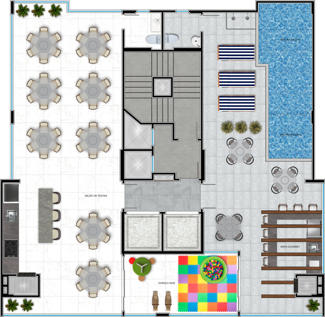 Pavimento Rooftop - 325,00 m²